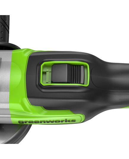 Акк. угловая шлиф. машина GREENWORKS GD24AG, 125 мм, 24 В, 1x4 Ач, 10500 об/мин, бесщеточная, ЗУ, коробка (3200207CUB), изображение 7