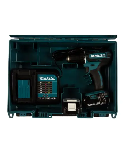 Акк. шуруповерт MAKITA DDF482SYE, 18 В, 2x1.5 Ач, Li-ion, БЗП-13 мм, 0-600\1900 об\м, 62\36 Нм, 1.5 кг, чем., XPT, изображение 11