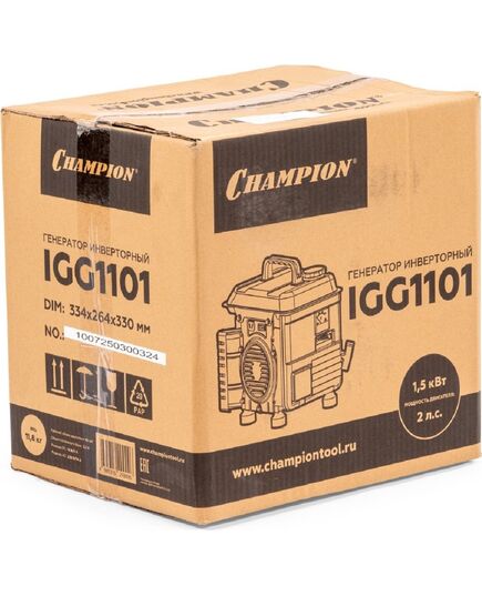 Электростанция инверторная CHAMPION IGG1101, 1.2/1.3 кВт, 2 лс, 2Т 2.2 л, 12 В, 11.8 кг, изображение 10