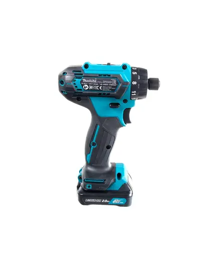 Акк. дрель-шуруповёрт MAKITA DF033DWAE, CXT 12В max, 1/4", 30/14 Нм, 2х2.0 Ач, з/у, изображение 3