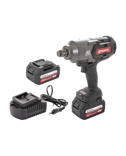 Акк. гайковерт ударный THORVIK BBIW341700, бесщёточный, 3/4"DR, 21 В, 1700 Нм, 2х4 Ач., изображение 2