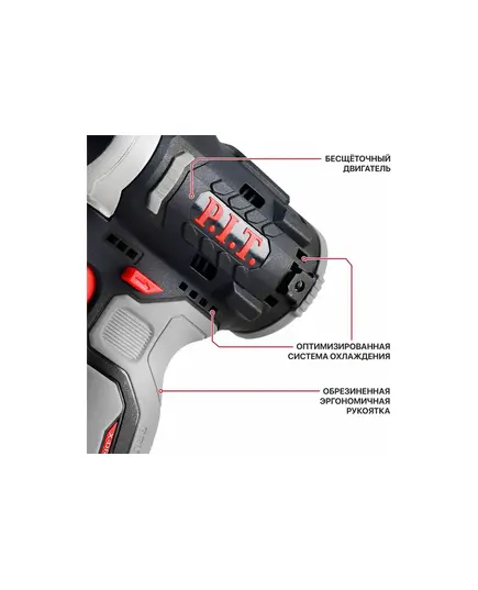 Акк. винтоверт P.I.T. PSD12K-120A SOLO, IMPACT, бесщёточный, 12В, 120 Нм, 3 ск, 0-4300 уд/мин, HEX 1/4", изображение 6