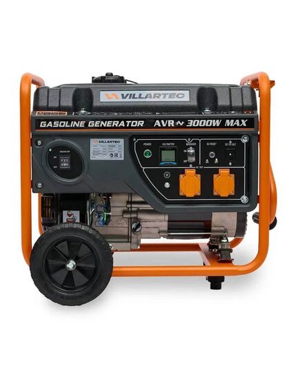 Электростанция бенз. VILLARTEC GG3400W, номинал 2.6 кВт, максимал 3,0 кВт, 12В, две евророзетки 16 A, изображение 3