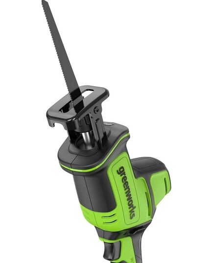 Акк. пила сабельная GREENWORKS GPT-CRS-25, б/щет, 0-3000 об/мин, рез 80 мм, LED, 1х4 Ач, ЗУ, кор. (1200507CUB), изображение 5