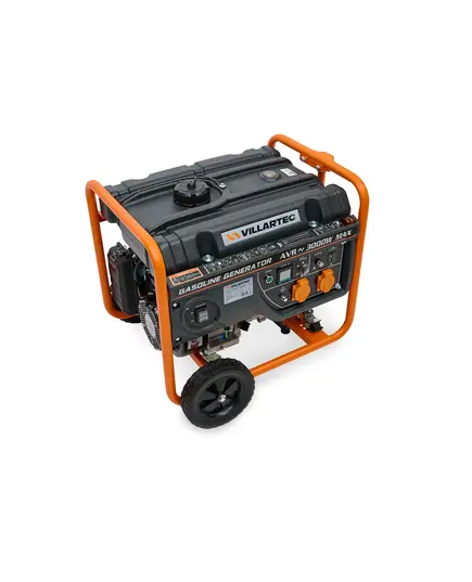 Электростанция бенз. VILLARTEC GG3400WС, медь, номинал 2.6 кВт, максимал 3,0 кВт, 12В, две евророзетки 16 A, изображение 5