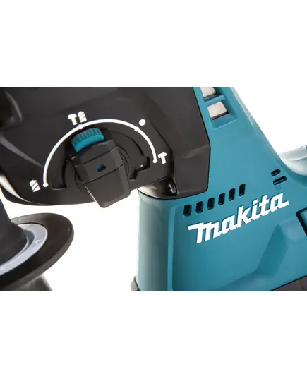 Акк. перфоратор MAKITA DHR242RFE, SDS+, 18 В, 2.4 Дж, 3.3 кг, Li-ion 2х3 Ач, 3 реж, кейс, изображение 6