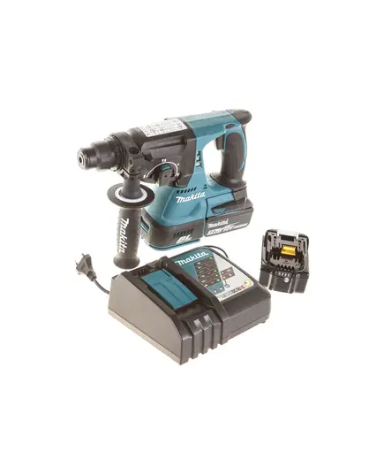 Акк. перфоратор MAKITA DHR242RFE, SDS+, 18 В, 2.4 Дж, 3.3 кг, Li-ion 2х3 Ач, 3 реж, кейс, изображение 8
