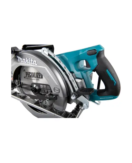 Акк. пила дисковая MAKITA RS002GZ, XGT BL 40В, 260 мм, 0-56 гр., 30 мм, макс рез 95 мм, эл. тормоз, плавный пуск, XPT, AWS, без АКБ и ЗУ, изображение 9