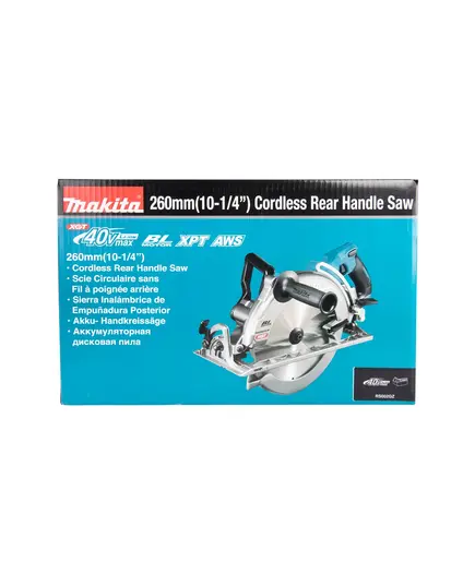 Акк. пила дисковая MAKITA RS002GZ, XGT BL 40В, 260 мм, 0-56 гр., 30 мм, макс рез 95 мм, эл. тормоз, плавный пуск, XPT, AWS, без АКБ и ЗУ, изображение 15
