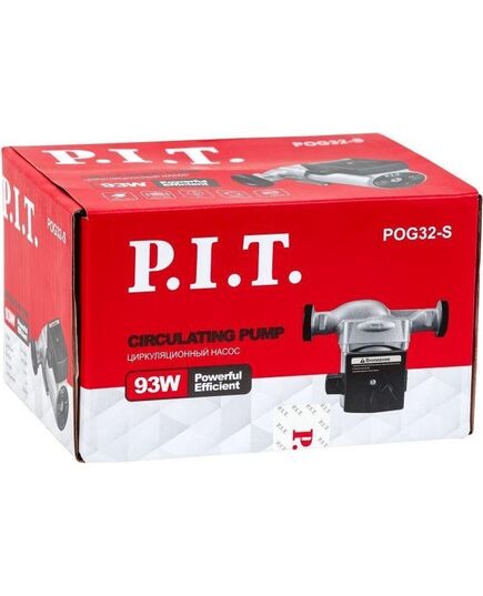 Насос циркуляционный P.I.T. POG32-S, 93 Вт, напор 6 м, 58 л/мин, макс. Ø отверстия 32 мм, изображение 5