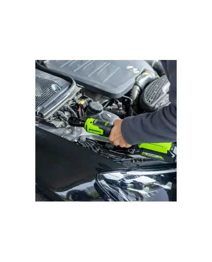 Акк. гайковёрт-трещотка GREENWORKS GD24RW, 24В, 1/2", 80Нм, 70мм, 0-250об/мин, бесщеточная, LED-подсветка, сумка (3804007) без АКБ и ЗУ, изображение 12