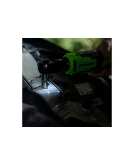 Акк. гайковёрт-трещотка GREENWORKS GD24RW, 24В, 1/2", 80Нм, 70мм, 0-250об/мин, бесщеточная, LED-подсветка, сумка (3804007) без АКБ и ЗУ, изображение 7