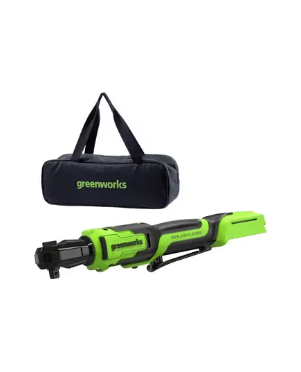Акк. гайковёрт-трещотка GREENWORKS GD24RW, 24В, 1/2", 80Нм, 70мм, 0-250об/мин, бесщеточная, LED-подсветка, сумка (3804007) без АКБ и ЗУ, изображение 5