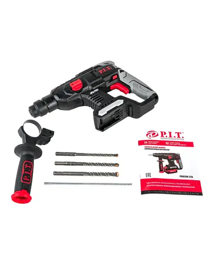 Акк. перфоратор P.I.T. PBH20H-22A, 20 В, 1.8 Дж, 3 реж, Ø22 мм, коробка, изображение 3