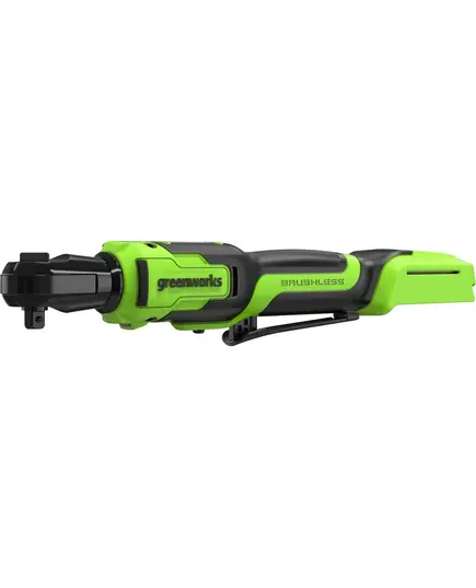Акк. гайковёрт-трещотка GREENWORKS GD24RW, 24В, 1x2Ач, 1/2", 80Нм, 70мм, 0-250об/мин, бесщеточная, LED-подсветка, сумка (3804007CUA), изображение 5