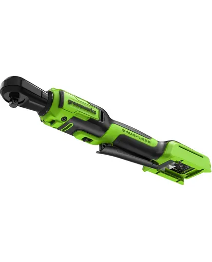 Акк. гайковёрт-трещотка GREENWORKS GD24RW, 24В, 1x2Ач, 1/2", 80Нм, 70мм, 0-250об/мин, бесщеточная, LED-подсветка, сумка (3804007CUA), изображение 3