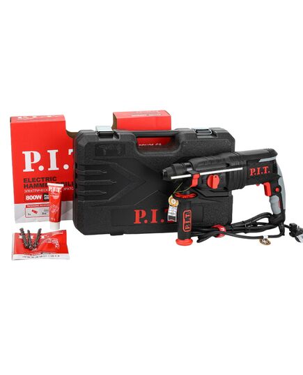 Перфоратор P.I.T. PBH26-C8, горизонт.,  800 Вт, 3,2 Дж, 3 реж, Ø26 мм, 0-1300 об, кейс, изображение 14