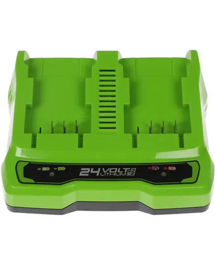 Зарядное устройство GREENWORKS G24C, 24В, 2А, на 2 аккумулятора (2931907qw), изображение 2
