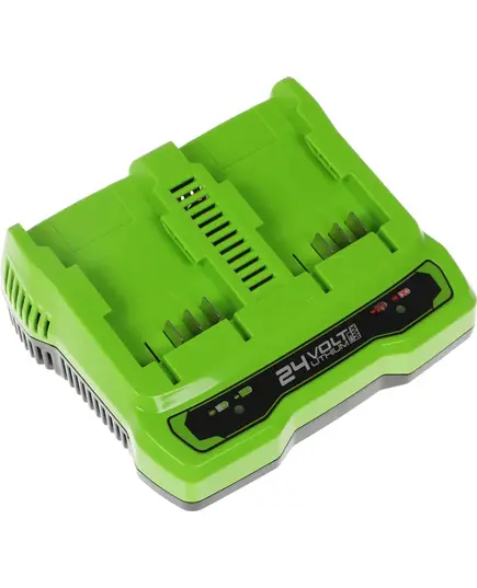 Зарядное устройство GREENWORKS G24C, 24В, 2А, на 2 аккумулятора (2931907qw), изображение 3