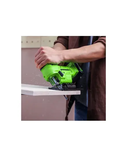 Акк. лобзик GREENWORKS GD24JS90, 24 В., б/щет, 90 мм, 0-3000/мин, 4 ст.маятник, LED, 1х4 Ач, ЗУ, кор (3601707CUB), изображение 12