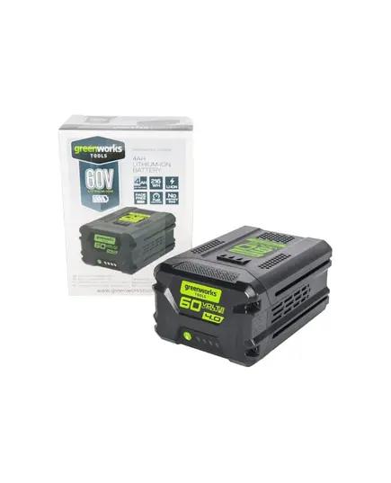 Аккумулятор GREENWORKS G60B4, 60V, 4 А.ч, Li-ion, время зарядки 60 мин (до -20°С), изображение 3