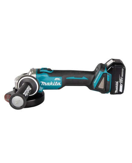 Аккумуляторная угловая шлифовальная машина MAKITA DGA504RT, LXT 18В BL ADT, AFT, XPT, 125мм, 8500 об/мин, пл. пуск, защ. от непр. включ. (1x5.0Ач, з/у), изображение 6