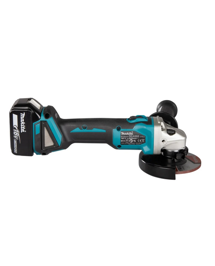 Аккумуляторная угловая шлифовальная машина MAKITA DGA504RT, LXT 18В BL ADT, AFT, XPT, 125мм, 8500 об/мин, пл. пуск, защ. от непр. включ. (1x5.0Ач, з/у), изображение 5