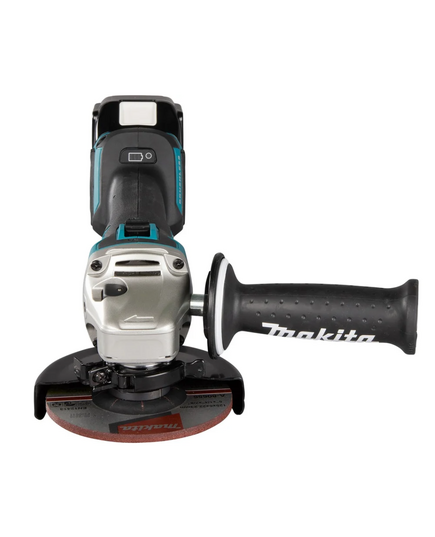 Аккумуляторная угловая шлифовальная машина MAKITA DGA504RT, LXT 18В BL ADT, AFT, XPT, 125мм, 8500 об/мин, пл. пуск, защ. от непр. включ. (1x5.0Ач, з/у), изображение 3