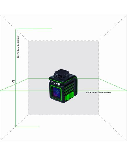 Нивелир лазерный ADA Cube 360 GREEN BASIC Edition, самовыравнивающийся, 40/70 м, точн. ±0.3 мм/1м, изображение 5