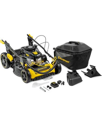 Газонокосилка бенз. CHAMPION LM5130VSE, 3.0 кВт, прив. верт, эл старт, 510 мм, 60 л, 25-75 мм, 1 рычаг/7, 31.5 кг, 4в1, изображение 18