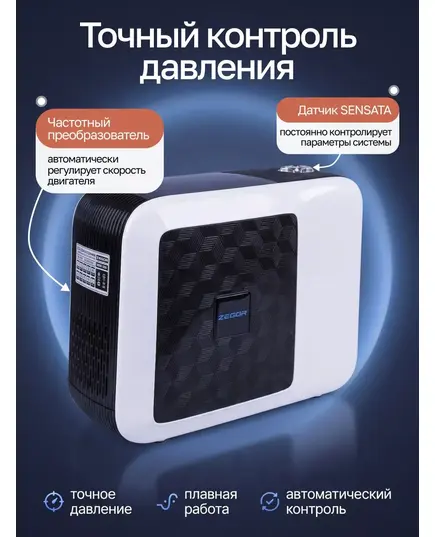 Насосная станция ZEGOR TBOX-1400, автоматическая с частотным преобразователем, изображение 6