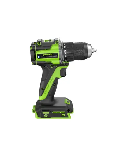 Акк. шуруповерт GREENWORKS DD560, 24В, б/щет, 0-500/0-2000 об/мин, 30/60 Нм, 1.5-13 мм, Antikickback, LED, без АКБ и ЗУ (3708407), изображение 6