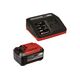 Комплект EINHELL POWER X-CHANGE 5.2Ah & 4A Fastcharger, ЗУ + аккумулятор 18В, 5.2Ач Li-Ion