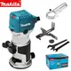 Фрезер кромочный MAKITA RT0702C, 710Вт, 10000-34000об/м, цанга 6 и 8 мм, копир. втулка, паралл. упор, ключ - 2шт