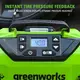 Аккумуляторный компрессор автомобильный GREENWORKS 24V / 12V, (от прикуривателя автомобиля), без АКБ и ЗУ в сумке, изображение 3