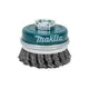 Щетка чашечная MAKITA проволочная (d60 мм, толщ. проволоки 0.5 мм, пучки, металл, M14х2) (D-24153)