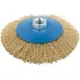 Щетка дисковая MOS с наклоном, М14, стальная латунированная волнистая проволока, 125 мм 38928М