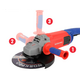 Угловая шлифовальная машина 230 мм 3000 Вт WORKPRO, изображение 5