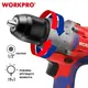 Дрель-шуруповерт аккумуляторная, бесщеточная 20 Вольт, аккумулятор 4.0 Aч WORKPRO, изображение 3