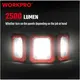 Прожектор светодиодный 1000-2500LM 3-х секционный, перезаряжаемый  WORKPRO, изображение 4