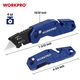 Нож складной металлический (быстр замена лезвия) синий  WORKPRO, изображение 3 от магазина Планета Инструмент Нож складной металлический (быстр замена лезвия) синий  WORKPRO, изображение 3
