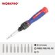 Отвертка WORKPRO с набором бит 9 шт, двойной привод, изображение 3