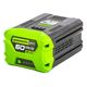 Аккумулятор GREENWORKS G60B2, 60 В, 2 Ач, Li-ion, время зарядки 60 мин (до -20°С)