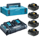 Набор MAKITA PSK MKP2PT184 (BL1850Bx4шт., DC18RD, кейс MAKPAC тип 2)
