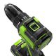 Акк. шуруповерт GREENWORKS DD345, 24В, 2х2 Ач, 27/45 Нм, 0-450/1850 об/мин, БЗП 13 мм, бесщёточный, ЗУ, коробка (3708307CUC), изображение 5