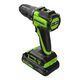 Акк. шуруповерт GREENWORKS DD345, 24В, 2х2 Ач, 27/45 Нм, 0-450/1850 об/мин, БЗП 13 мм, бесщёточный, ЗУ, коробка (3708307CUC), изображение 2