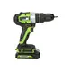 Акк. шуруповерт ударный GREENWORKS GD24DD60k2, 24 В, 1х2 Ач, 60 Нм, 0-600/1800 об/мин, БЗП 13 мм, бесщеточный, ЗУ, кейс (3704107UA)