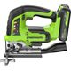 Акк. лобзик GREENWORKS GD24JS120, б/щет, 120 мм, 0-3500 об/мин, 4-ст. маятник, LED, 1х2 Ач, ЗУ, кор. (3601407CUA), изображение 2