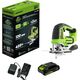 Акк. лобзик GREENWORKS GD24JS120, б/щет, 120 мм, 0-3500 об/мин, 4-ст. маятник, LED, 1х2 Ач, ЗУ, кор. (3601407CUA), изображение 8