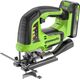 Акк. лобзик GREENWORKS GD24JS120, б/щет, 120 мм, 0-3500 об/мин, 4-ст. маятник, LED, 1х2 Ач, ЗУ, кор. (3601407CUA)